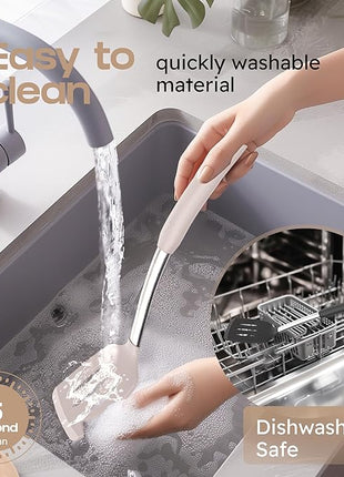 Silicone Spatula Set - Turner Spatulas Silicone Heat Resistant 600°F - Slotted & Solid Spatula for Cooking Fish, Eggs, Pancakes Flipper – Spatulas for kitchen use – Mist