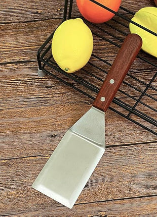 Metal Spatula for Cast Iron Skillet Grill Stainless Steel Spatula for Burger, Fish Turner Griddle Spatula, Spachulas Egg Flipper, Flat Top Metal Spatula for Cooking BBQ