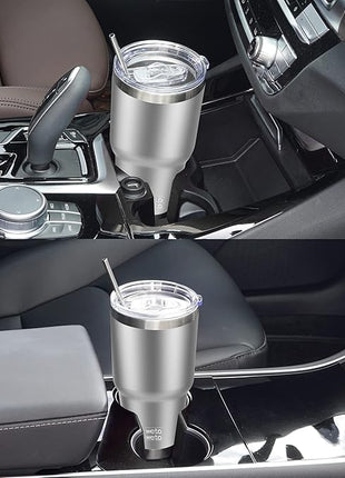 WETOWETO 30 oz Tumbler Stainless Steel Vacuum Insulated Coffee Ice Cup Double Wall Vacuum Coffee Tumbler for Hot and Cold drinks, Suitable for Beach, Travel, Party, Office (Stainless, 1 Pack)