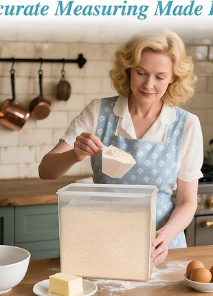 Vtopmart 8.5L 2 Pack Extra Large Flour Sugar Storage Containers for 20lbs flour, Airtight Kitchen Pantry Organization Canisters with Lids for Bulk food, Rice, Baking Supplies, BPA Free, Black