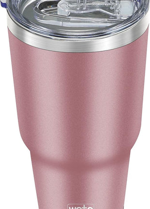 WETOWETO 30oz Tumbler, Stainless Steel Vacuum Insulated Water Coffee Tumbler Cup, Double Wall Powder Coated Spill-Proof Travel Mug Thermal Cup for Home Outdoor (Rose Gold, 1 Pack)