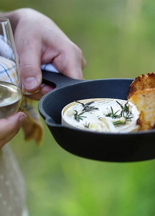 Frying Pans - Set of 3 Pre-Seasoned Cast Iron Skillets with 10-Inch, 8-Inch, and 6-Inch Sizes - Nonstick Camping Cookware by Home-Complete (Black)