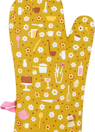 Blue Q No. I Will Never Want Your Help. Funny Oven Mitts - Cute Oven Mitts, Home Kitchen Gifts, Cooking Accessories, Super-Insulated Quilting, Natural-Fitting Shape, 100% Cotton, Size 12.5"L x 7.5"W