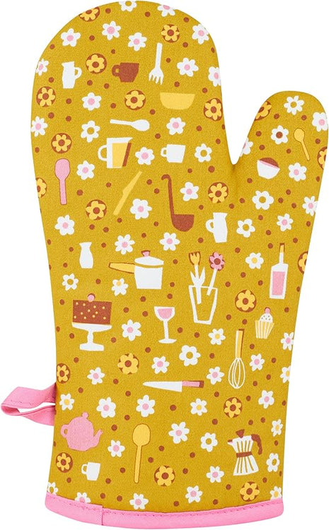 Blue Q No. I Will Never Want Your Help. Funny Oven Mitts - Cute Oven Mitts, Home Kitchen Gifts, Cooking Accessories, Super-Insulated Quilting, Natural-Fitting Shape, 100% Cotton, Size 12.5"L x 7.5"W