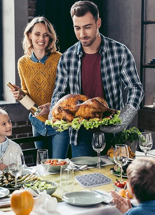 AUAUY Oven Mitts and Pot Holders 6PCS Set, 392°F Heat Resistant Cooking Gloves and Hot Pads Baking Mittens BBQ Gloves, Top Kitchen Gadgets, Non-Slip Kitchen Mittens for Oven Cooking Baking Grilling