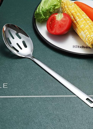 Berglander Stainless Steel Slotted and Basting Spoon, Heat Resistant, Non-Stick, Dishwasher Safe, Easy to Clean