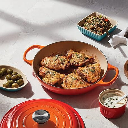 Le Creuset Enameled Cast Iron Signature Braiser, 2.25 qt., Flame