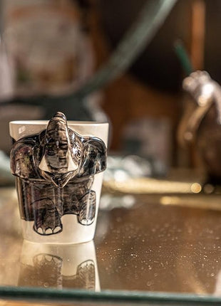 Holder mug coffee tea cup elephant cute chubby shaped lucky feng shui from white ceramic for women gifts cups travel funny animal can recycling and personalized beautiful kitchen fun teapot