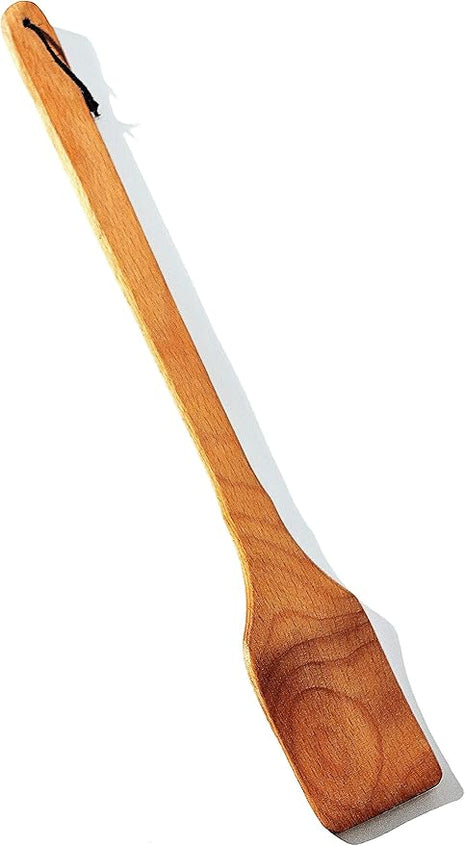 ECOSALL Large Wooden Spoon - 18-inch Heavy Duty Cajun Stir Paddle for Cooking in Big Pots & Wall Décor - Big Spoon For Brewing, Grill, Mixing, Stirring - Solid Natural Hard Wood Long Spatula.