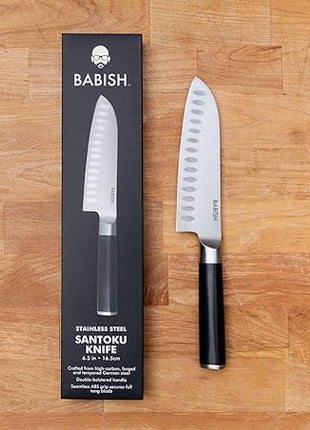 Babish High-Carbon 1.4116 German Steel Cutlery, 6.5" Santoku Kitchen Knife