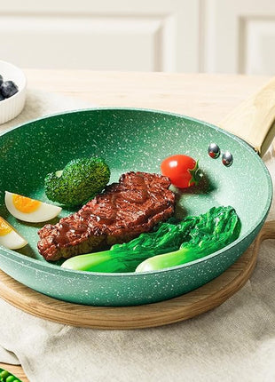 Innerwell Nonstick 9.5 Inch Skillet, Aluminum, Non-Toxic, PTFE & PFOA Free, Suitable for All Stovetops, Easy to Clean, Multipurpose