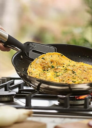 Joseph Joseph Elevate Silicone Slotted Turner with Integrated Tool Rest, One Size, Stainless Steel