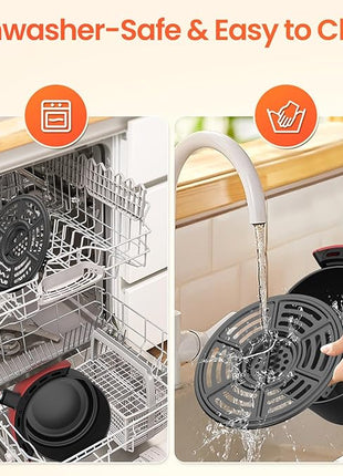 Small Compact Air Fryer, 2.1QT, 4-in-1 Small Mini Airfryer, Bake, Roast, Reheat, 98% Less Oil, Adjustable Temperature Control w/ 60min Timer, Quiet, Nonstick & Dishwasher Safe Basket, BPA-Free, Red