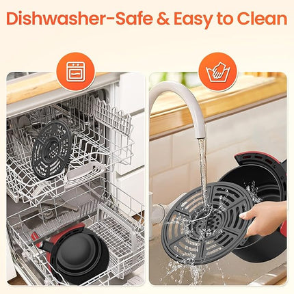 Small Compact Air Fryer, 2.1QT, 4-in-1 Small Mini Airfryer, Bake, Roast, Reheat, 98% Less Oil, Adjustable Temperature Control w/ 60min Timer, Quiet, Nonstick & Dishwasher Safe Basket, BPA-Free, Red