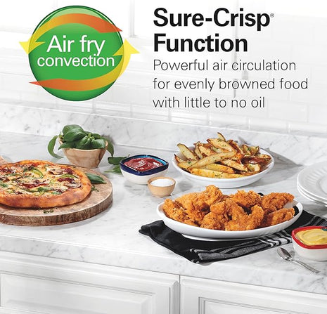 Hamilton Beach Sure-Crisp Air Fryer Toaster Oven Combo, Fits 9” Pizza, 4 Slice Capacity, Powerful Circulation, Auto Shutoff, Stainless Steel (31403)