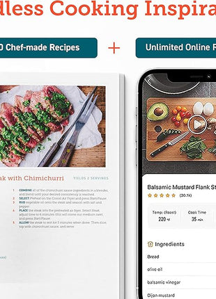 COSORI 12-in-1 Air Fryer 5.8QT, Toast, Bake, Nutrition Facts for 100+ In-App Recipes, AdaptIQ Tech Fast Cook, for Main & Side Dishes, Snacks, Leftovers, Detachable Square Basket, Dishwasher Safe
