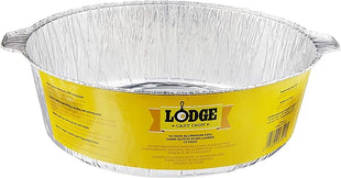 Lodge Silver 12 Inch Aluminum Foil Dutch Oven Liner - 100% Recyclable Dutch Oven Liner - Easy Camp Cooking Cleanup - 12 Pack