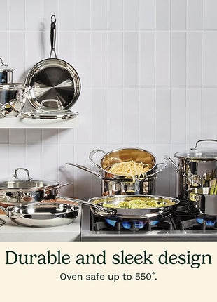 Cuisinart 17-Piece Cookware Set, Chef's Classic Steel Collection 77-17N