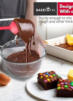 Silicone Spatula Set - 4-Piece Rubber Spatulas Silicone Heat Resistant 600°F for Everyday Task - Seamless Design Kitchen Spatulas for Nonstick Cookware - Red