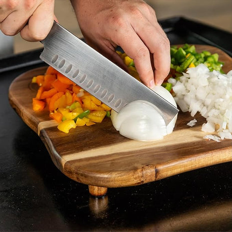 Blackstone 1755 Accessories Premium Quality Grill Board with Legs-Made from Koa Wood-Designed for Top of Griddle or Countertop-Use to Cut and Chop Vegetables or Meat, One Size