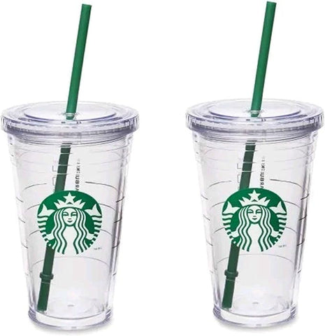 Starbucks Grande Insulated Travel Tumbler 16 OZ Double Wall Acrylic 2 Pack Set