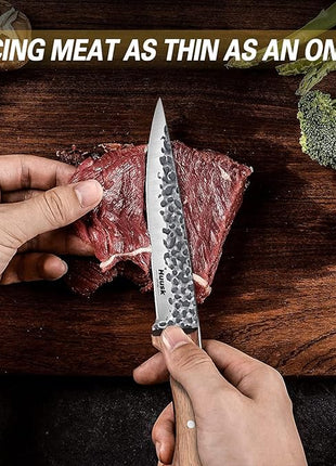 Huusk Knives from Japan, Boning Knife for Meat Cutting 6 inch, Butcher Knife for Brisket Trimming, Viking knife with Sheath, Full Tang Kitchen Utility Knife, Gift for Fathers