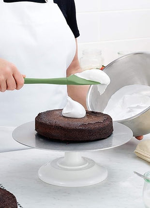 Tovolo Flex-Core All Silicone Spoonula, Tapered Edge, Ergonomic Handle, Heat Resistant