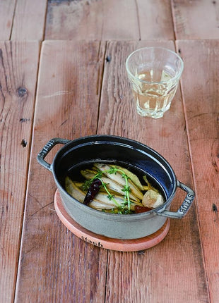 Staub La Cocotte Oval 40509-478 Pico Cocotte Oval Black 5.9 inches (15 cm) Small, Both Handed Casting, Enameled Pot, Induction Compatible, Japanese Authentic Product