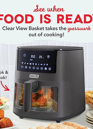 DASH 7qt Clear View Digital Air Fryer - Forged Iron