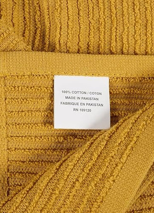 KAF Home Premium Kitchen Towels (18" x 28"), Large 100% Cotton, Flat & Terry Absorbent Dish Towel Set (Honey, 18 x 28-6 Pack)