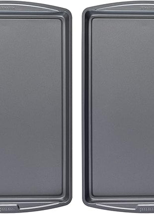 GoodCook Everday Nonstick Carbon Steel 17 x 11-Inch Baking Sheet Set, 2 Pack – Medium Sized Carbon Steel Cooking Pans, Bakeware Set, Cookie Sheets for Baking, Oven Pan Set
