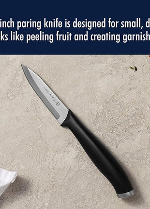 ZWILLING HENCKELS Silvercap Razor-Sharp 3-inch Paring Knife, German Engineered Informed by 100+ Years of Mastery, Black