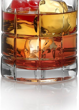 Anchor Hocking Manchester Rocks Old Fashioned Whiskey Glasses, 10.5 oz (Set of 4) -