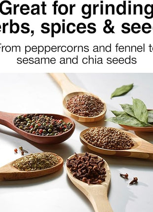 Proctor Silex Electric Coffee Grinder for Beans, Spices and More, Stainless Steel Blades, 12 Cups, Brown