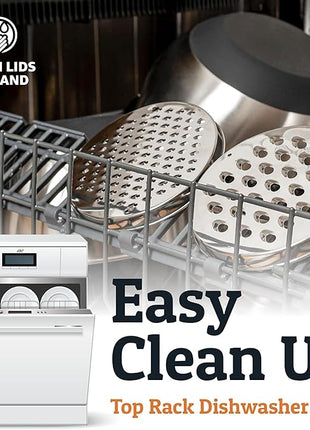 Priority Chef 6Pc Large Mixing Bowls With Lids Set with Non-Slip Bases, Stainless Steel Mixing Bowl Set, 6 Airtight Lids and 3 Graters, Black