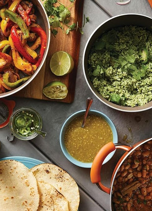 Rachael Ray Cucina Nonstick Cookware Pots and Pans Set, 12 Piece, Pumpkin Orange