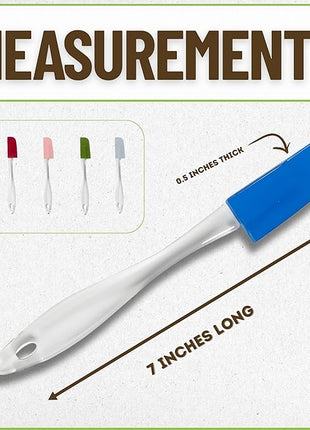 Evelots Set of 6 Mini Silicone Spatulas for Kitchen Cooking & Baking, Small Silicone Cooking Utensils, Heat Resistant BPA Free - Up To 446 Degrees