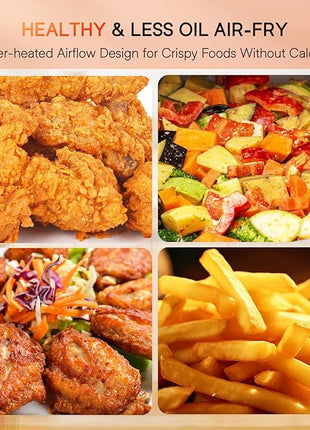 Nuwave Brio 15.5Qt 10-IN-1 Air Fryer Rotisserie Oven, XL Family Size, Even & Crisp AirFry, Reheat, Roast, Dehydrate for Quick Meals, 50°-425°F Control, 100 Presets & 50 Memory, Dishwasher-Safe, 1800W