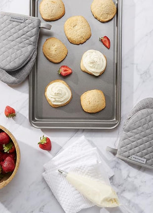 KitchenAid Asteroid Mini Oven Mitt Set, 5.5"x8", Grey, 2 Piece