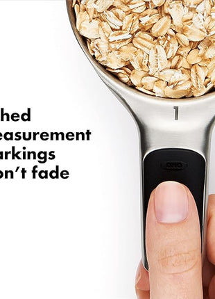 OXO Good Grips Stainless Steel Measuring Cups and Spoons 8-Piece Set, 4 Cups and 4 Spoons