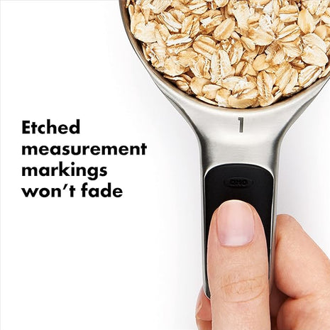 OXO Good Grips Stainless Steel Measuring Cups and Spoons 8-Piece Set, 4 Cups and 4 Spoons