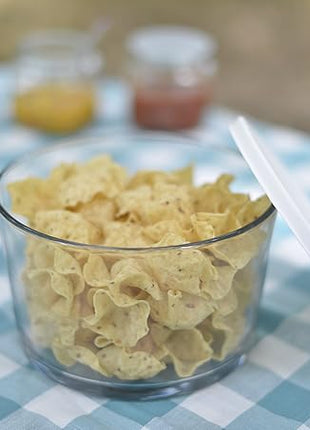 Anchor Hocking Glass Trifle Bowl with Lid, 104 oz Glass Salad Bowl with Plastic Lid