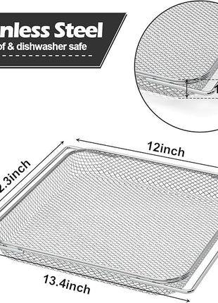 Air Fryer Oven Basket, Original Replacement Baking Trays for NINJA SP300 SP301 SP351 Foodi Digital Air Fryer Oven, Mesh Basket, Ideal Accessories (for SP300 / SP301 Series)