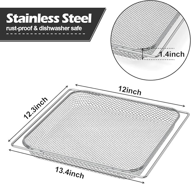 Air Fryer Oven Basket, Original Replacement Baking Trays for NINJA SP300 SP301 SP351 Foodi Digital Air Fryer Oven, Mesh Basket, Ideal Accessories (for SP300 / SP301 Series)