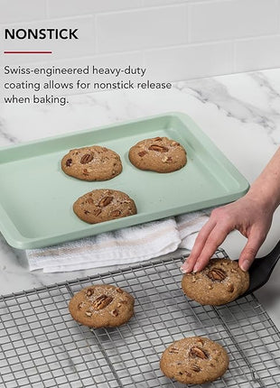KitchenAid 9x13in Nonstick Aluminized Steel Baking Sheet, Pistachio