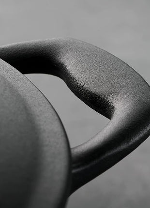 Tramontina Bestow Enameled Cast Iron Dutch Oven Pot with Lid, Round 5.5-quart, Matte Black with Gold Knob