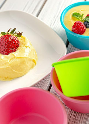 Bakerpan Silicone Jumbo Muffin Cups For Baking, Smooth Large Air Fryer Muffin Cups, 3 1/2 Inch Muffin Baking Cups, Jumbo Cupcake Liners - Set of 8