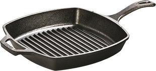 Lodge Cast Iron Grill Pan, Square, 10.5 Inch
