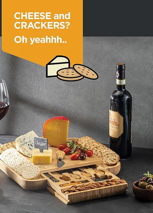 Charcuterie Board Gift Set - Bamboo Cheese Board and Knife Set - Housewarming Gifts for New Home, Wedding Gifts for Couples 2025, Bridal Shower Gifts, Birthday Gifts for Women