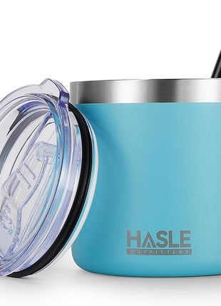 HASLE OUTFITTERS 10oz Insulated Tumblers with Lid and Straw,Stainless Steel Tumbler Travel Coffee Mug,Double Wall Reusable Tumbler Cup for Iced and Hot Drinks(Mint Green,1 Pack)